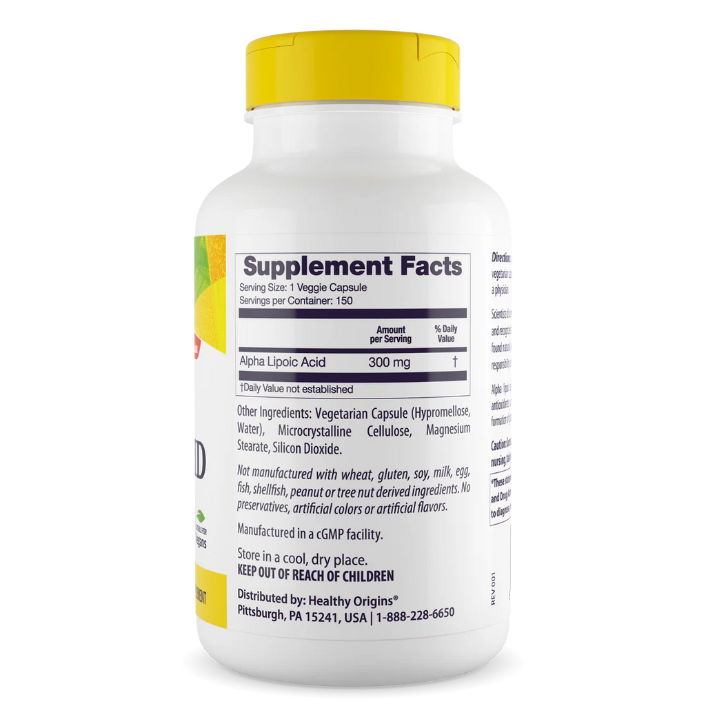 Healthy Origins Alpha Lipoic Acid 300 mg | 150 Veggie Caps