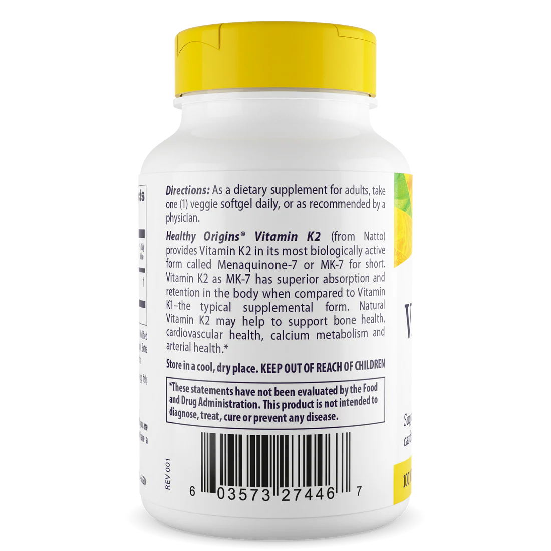 Healthy Origins Vitamin K2 as MK-7 100 mcg | 180 Veggie Softgels