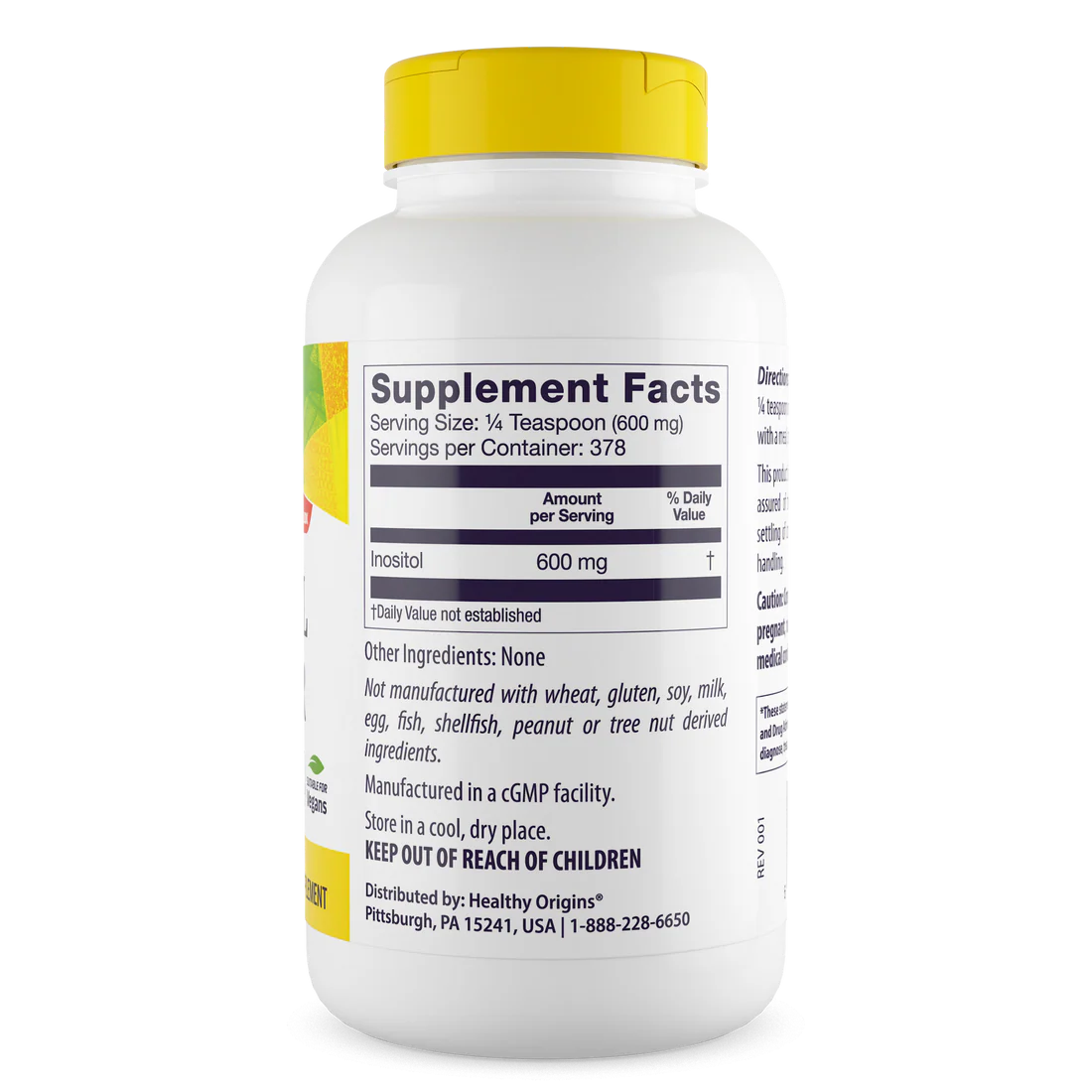 Healthy Origins Inositol | 8 Oz Powder