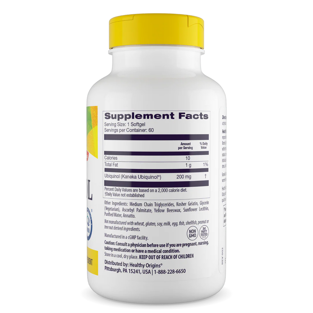 Healthy Origins Ubiquinol 200 mg | 60 Softgels