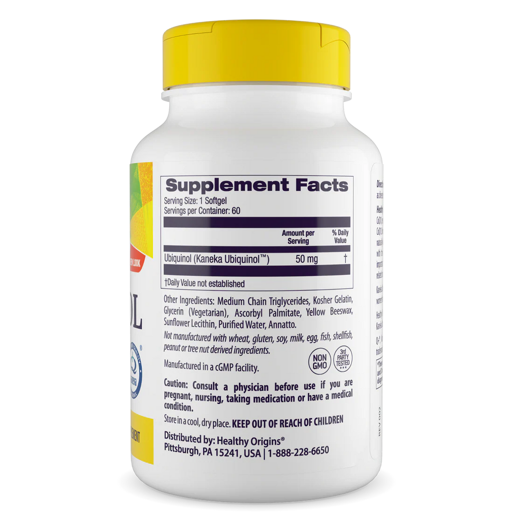 Healthy Origins Ubiquinol 50 mg | 60 Softgels