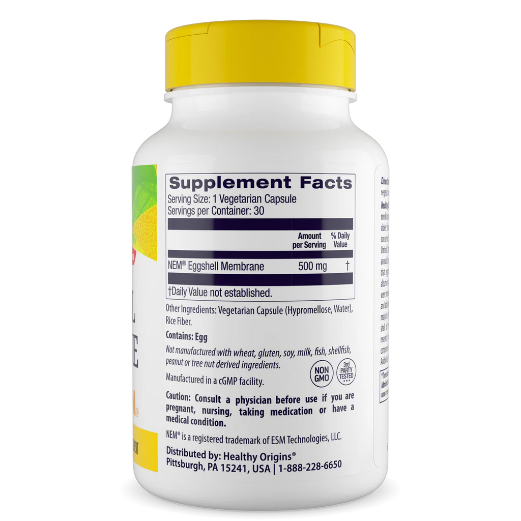 Healthy Origins Eggshell Membrane (NEM) 500 mg | 30 Veggie Caps