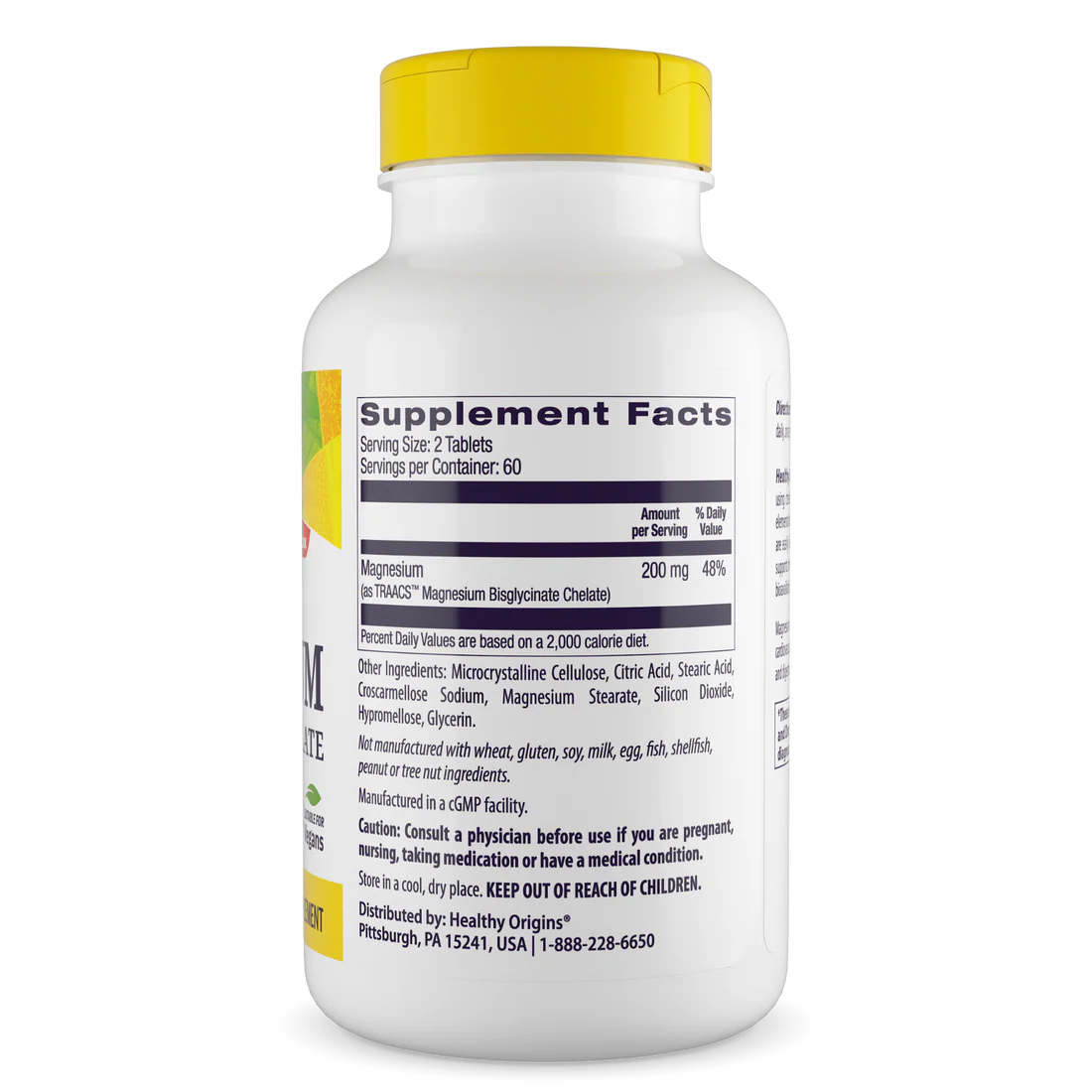 Healthy Origins Magnesium Bisglycinate Chelate | 120 Tablets