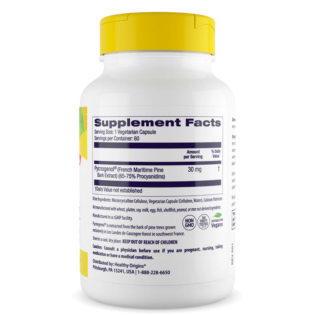 Healthy Origins Pycnogenol 30 mg | 60 Veggie Capsules
