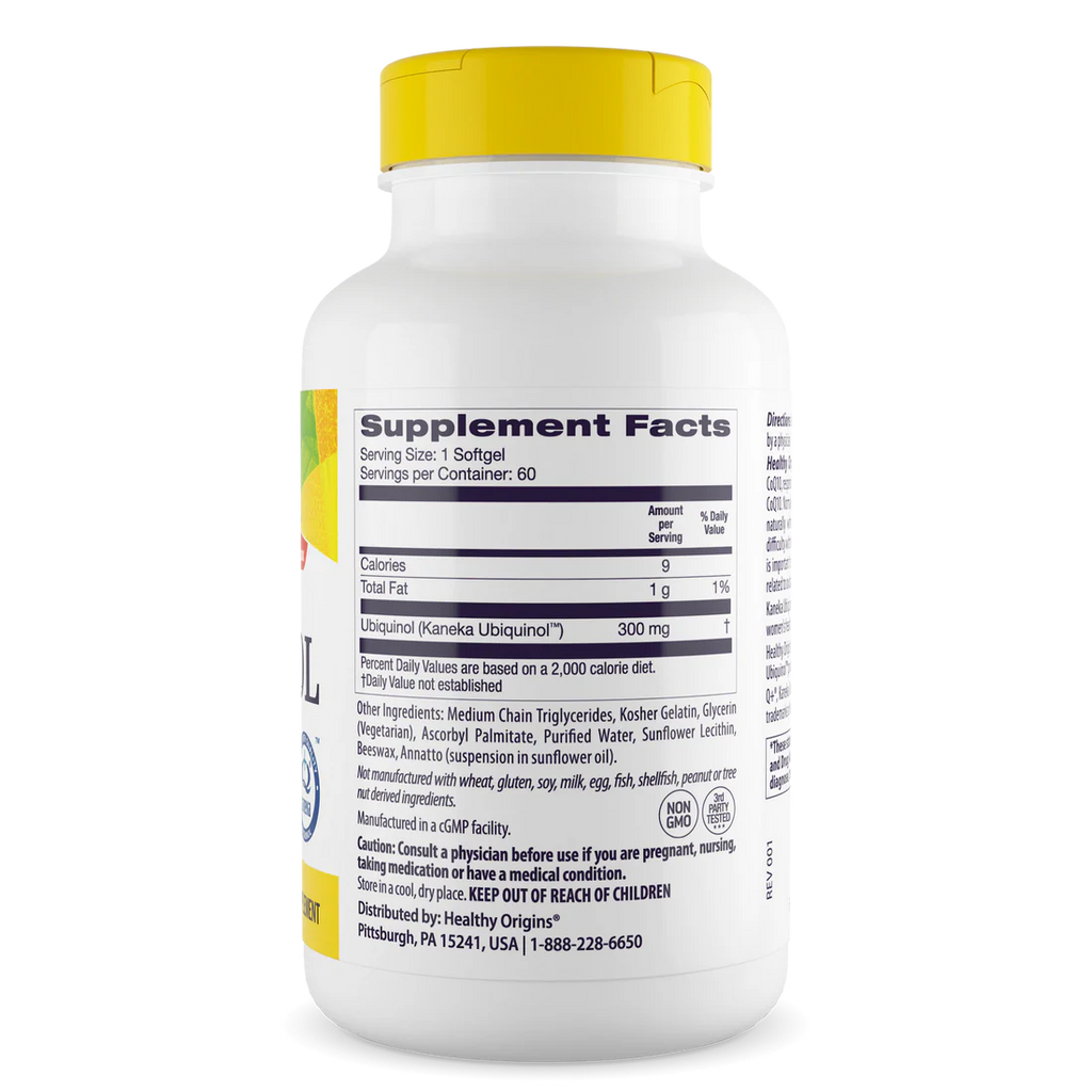 Healthy Origins Ubiquinol 300 mg | 60 Softgels
