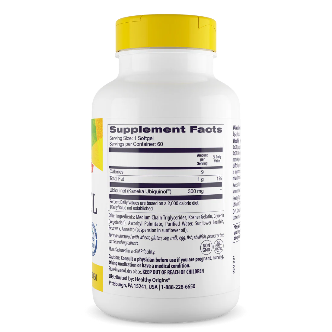 Healthy Origins Ubiquinol 300 mg | 60 Softgels