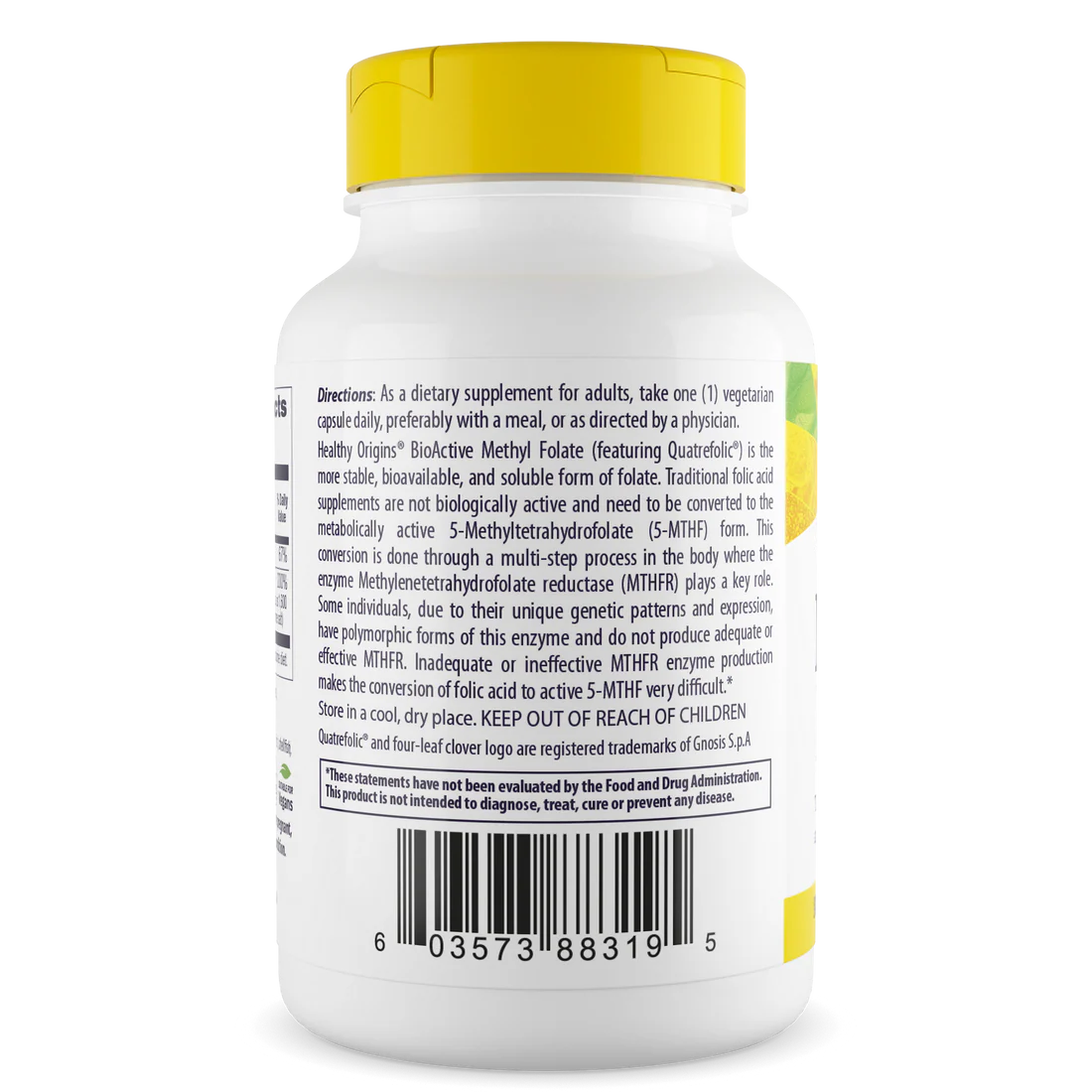 Healthy Origins Methyl Folate 800 mcg | 120 Veggie Capsules