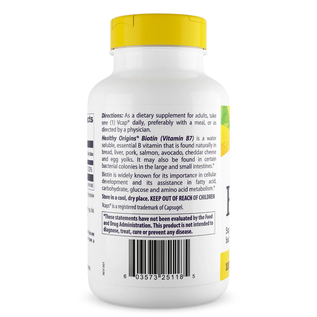 Healthy Origins Biotin 10,000 mcg | 360 Veggie Caps