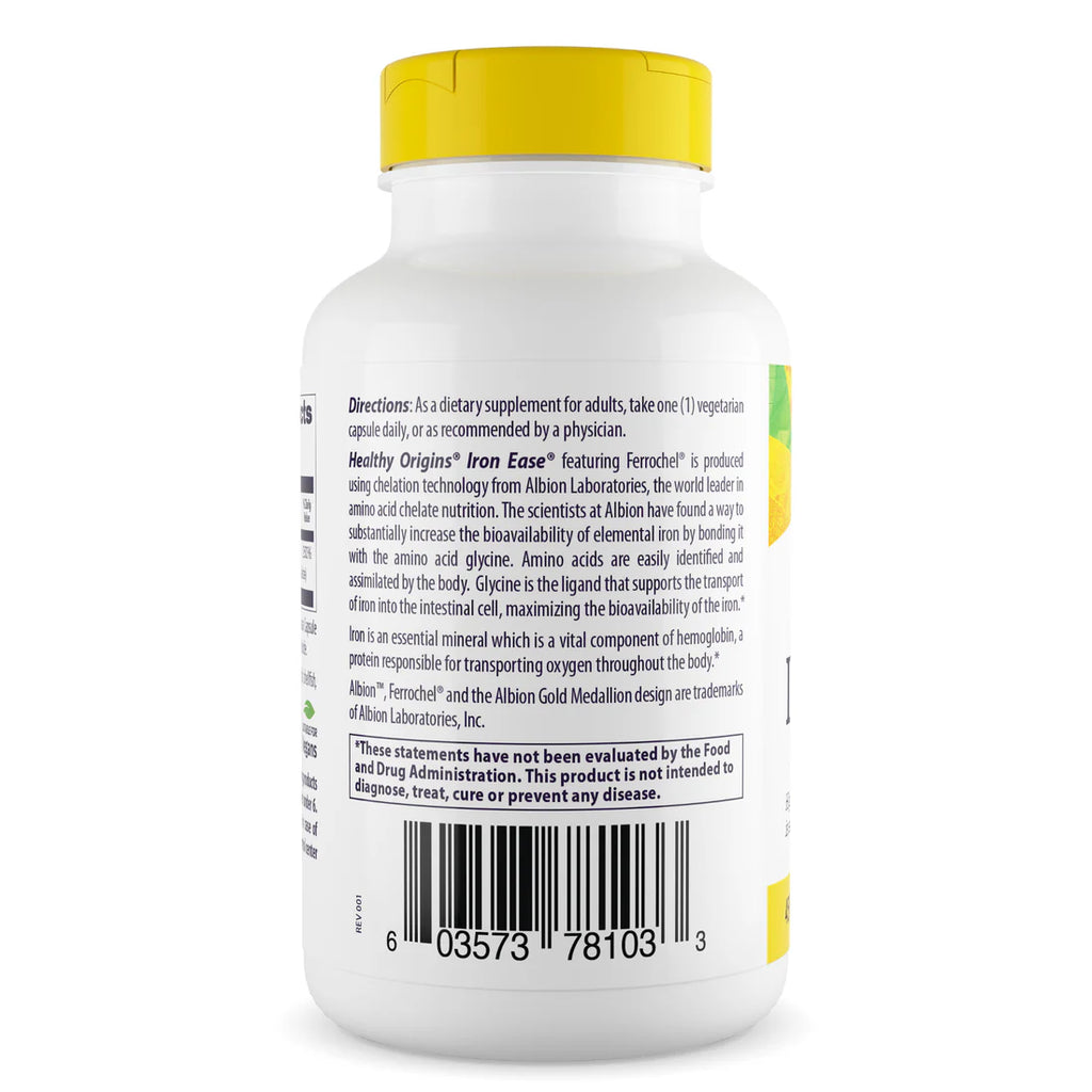 Healthy Origins Iron Ease® 45 mg | 180 Veggie Caps