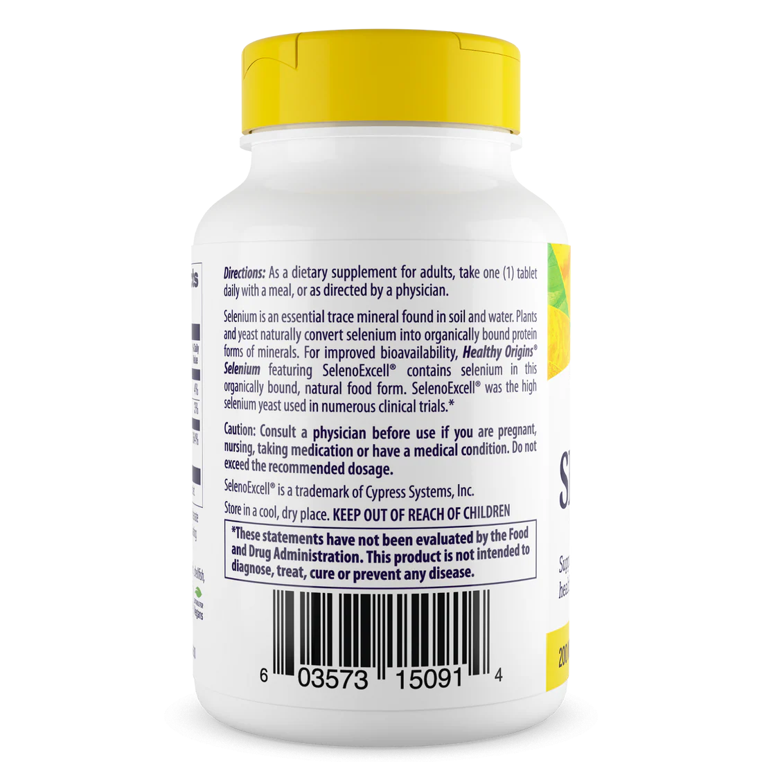 Healthy Origins Selenium Tablets 200 mcg | 180 Tablets