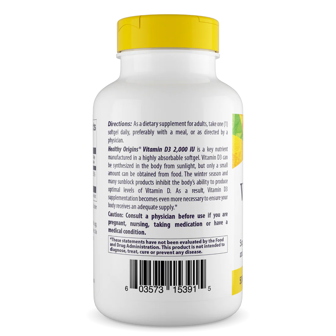 Healthy Origins Vitamin D3 2,000 IU (50 mcg) | 360 Softgels