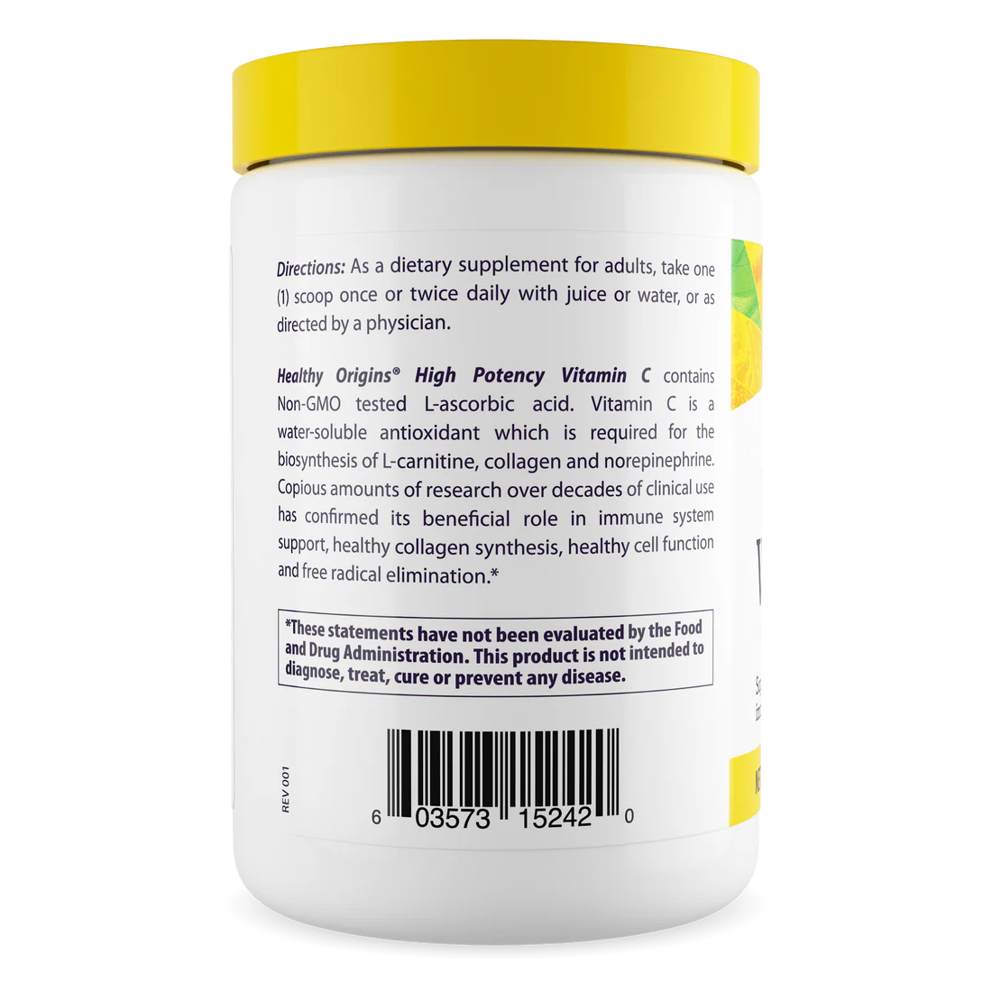 Healthy Origins Vitamin C Powder | 16 Oz