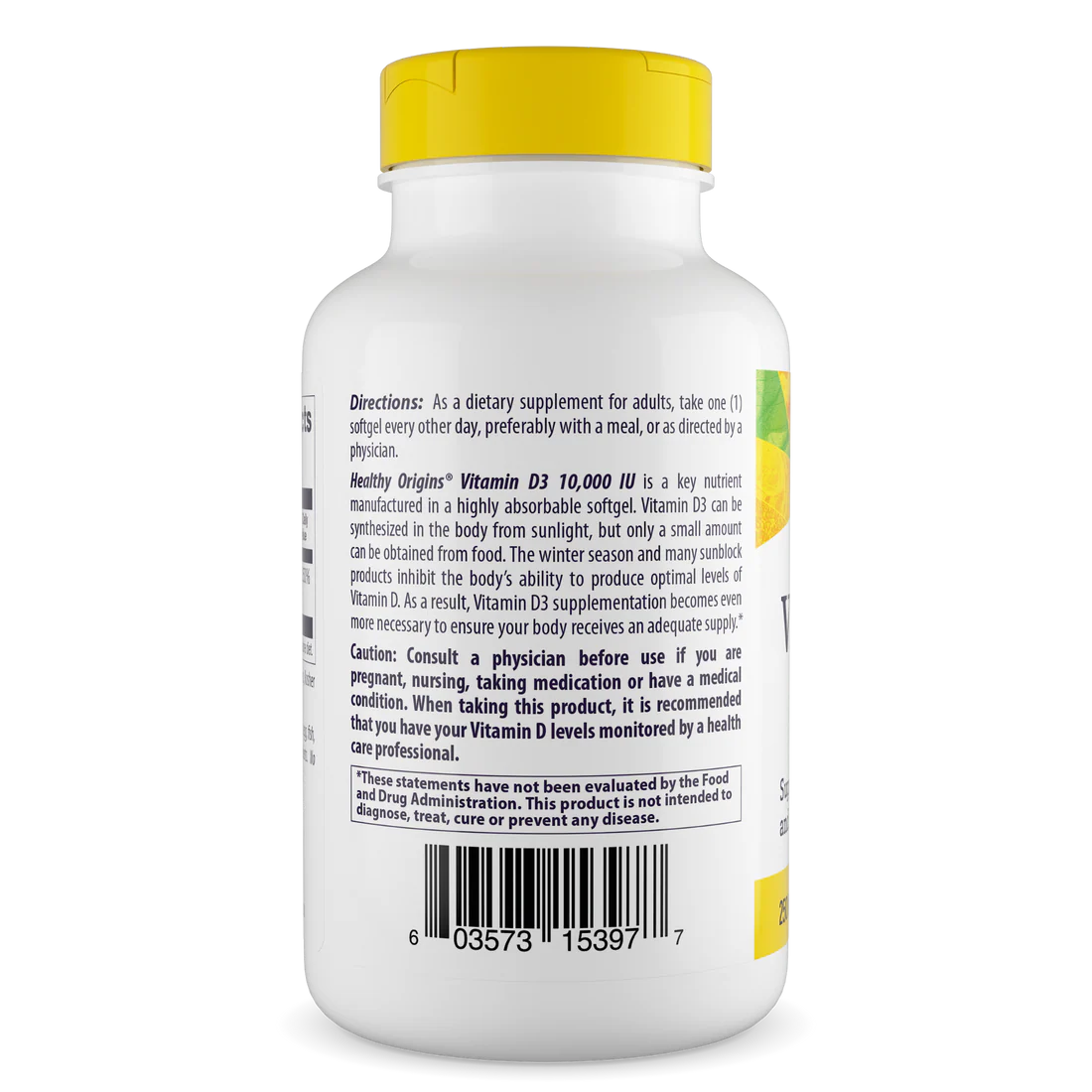 Healthy Origins Vitamin D3 10,000 IU (250 mcg) | 360 Softgels