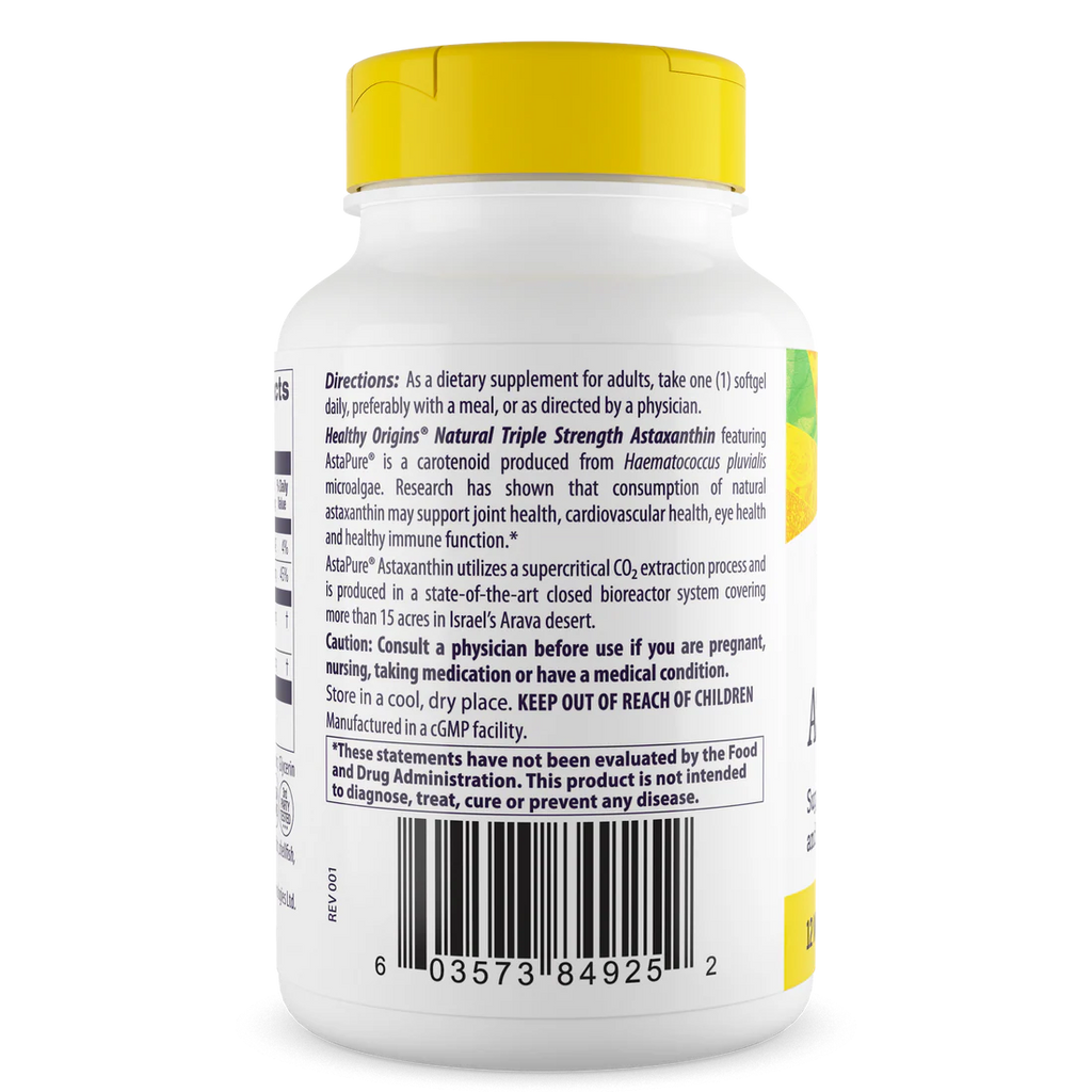 Healthy Origins Astaxanthin 12 mg | 60 Softgels