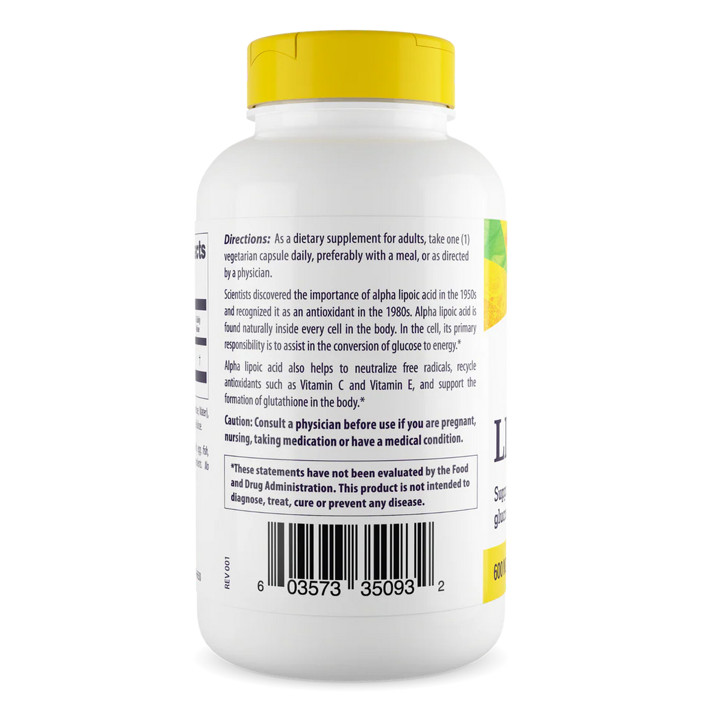 Healthy Origins Alpha Lipoic Acid 600 mg | 150 Veggie Caps