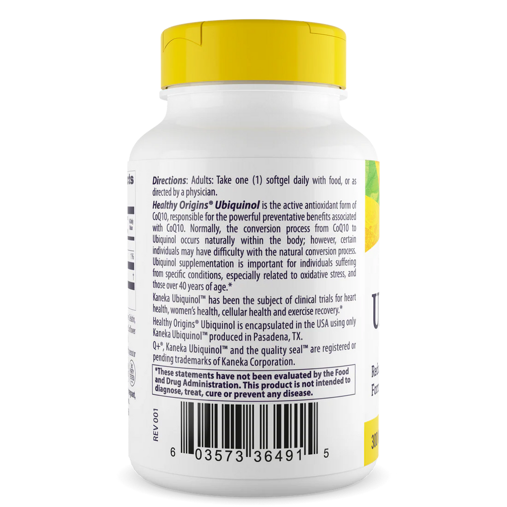 Healthy Origins Ubiquinol 300 mg | 30 Softgels