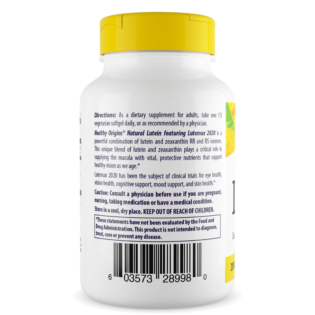 Healthy Origins Lutein (Lutemax® 2020) 20 mg | 180 Veggie Softgels