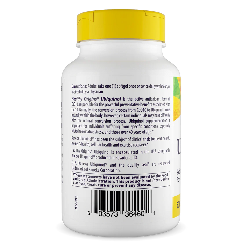 Healthy Origins Ubiquinol 50 mg | 60 Softgels
