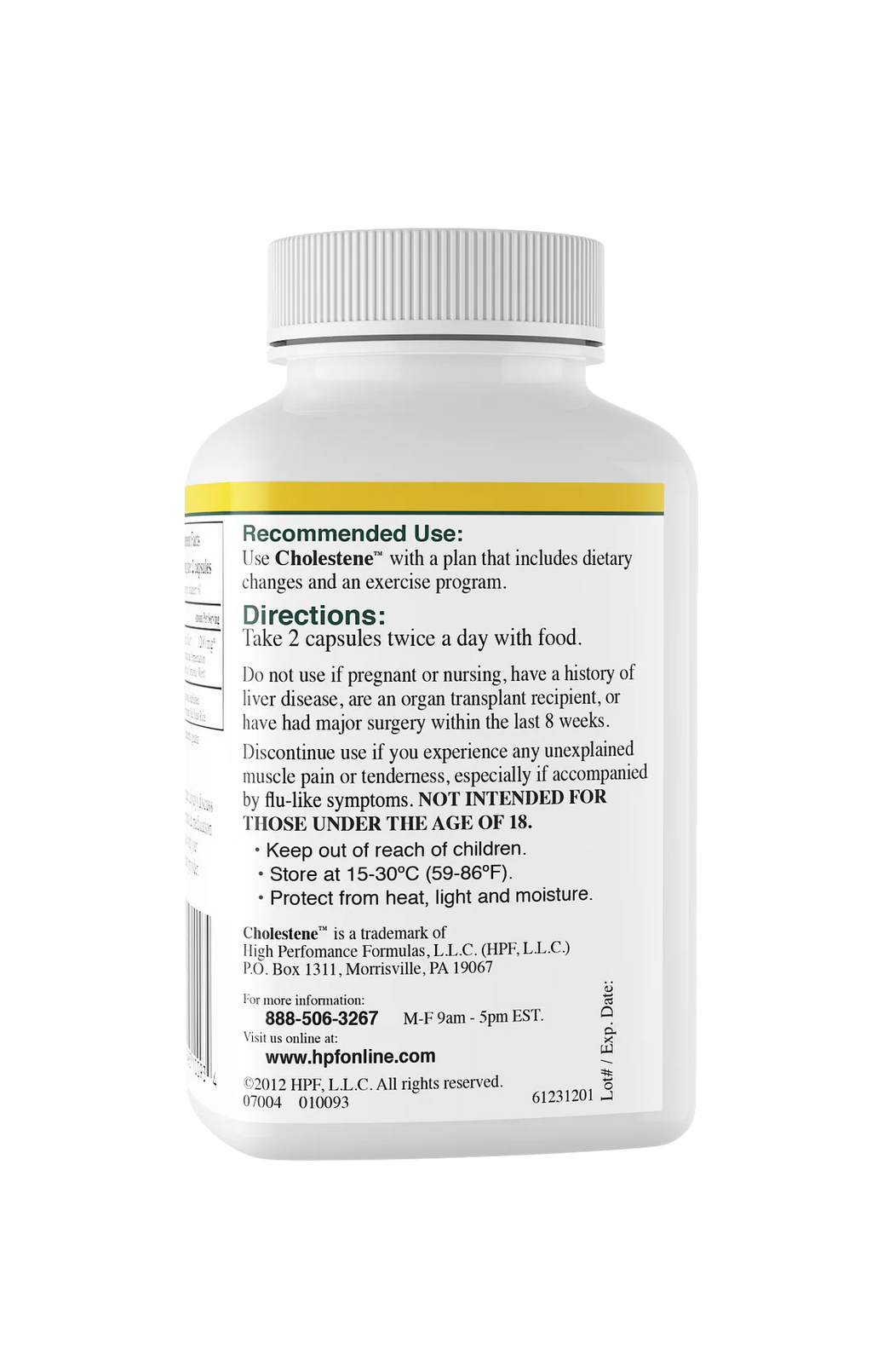 Healthy Origins HPF Cholestene (Red Yeast Rice) 600 mg | 120 Capsules