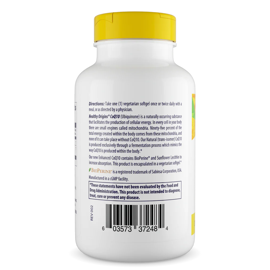 Healthy Origins CoQ10 200 mg (BioPerine) | 60 Veggie Softgels