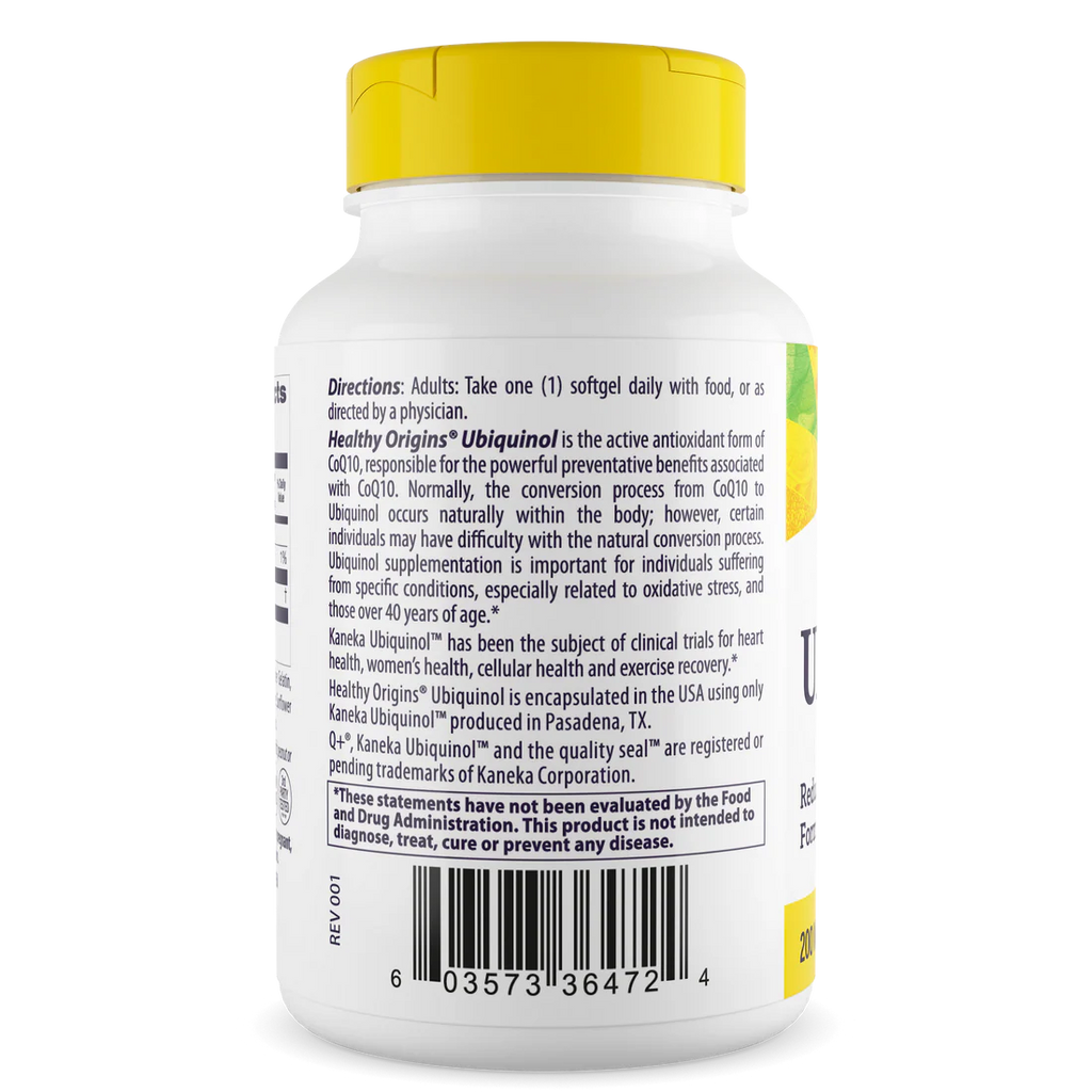 Healthy Origins Ubiquinol 200 mg | 30 Softgels