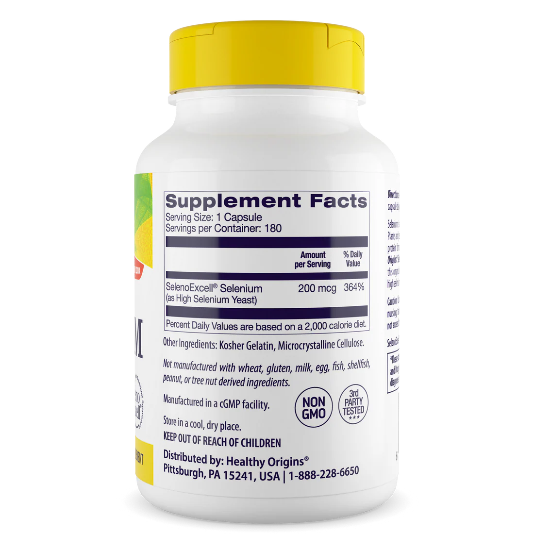 Healthy Origins Selenium 200 mcg | 180 Capsules