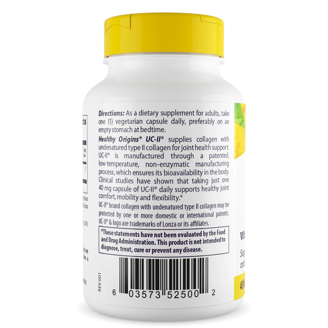 Healthy Origins UC-II 40 mg | 60 Veggie Capsules