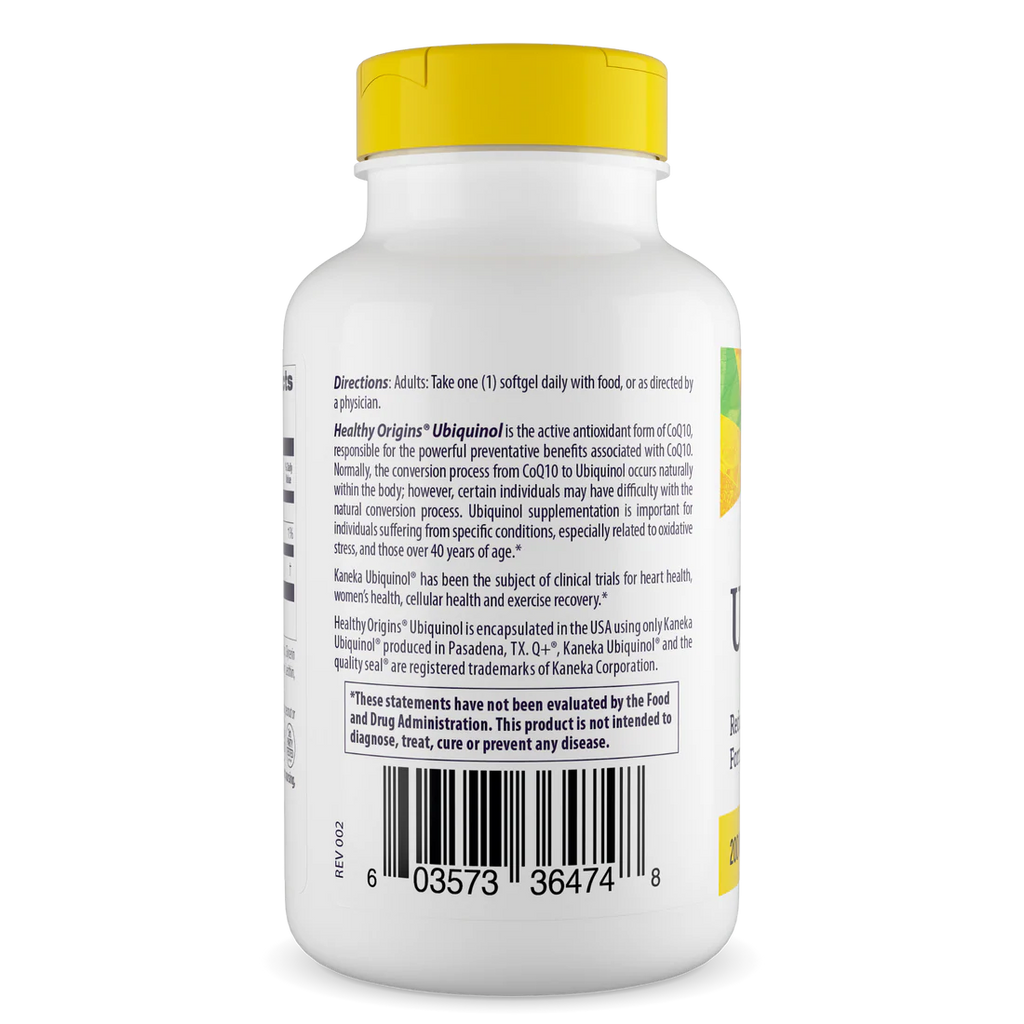 Healthy Origins Ubiquinol 200 mg | 60 Softgels