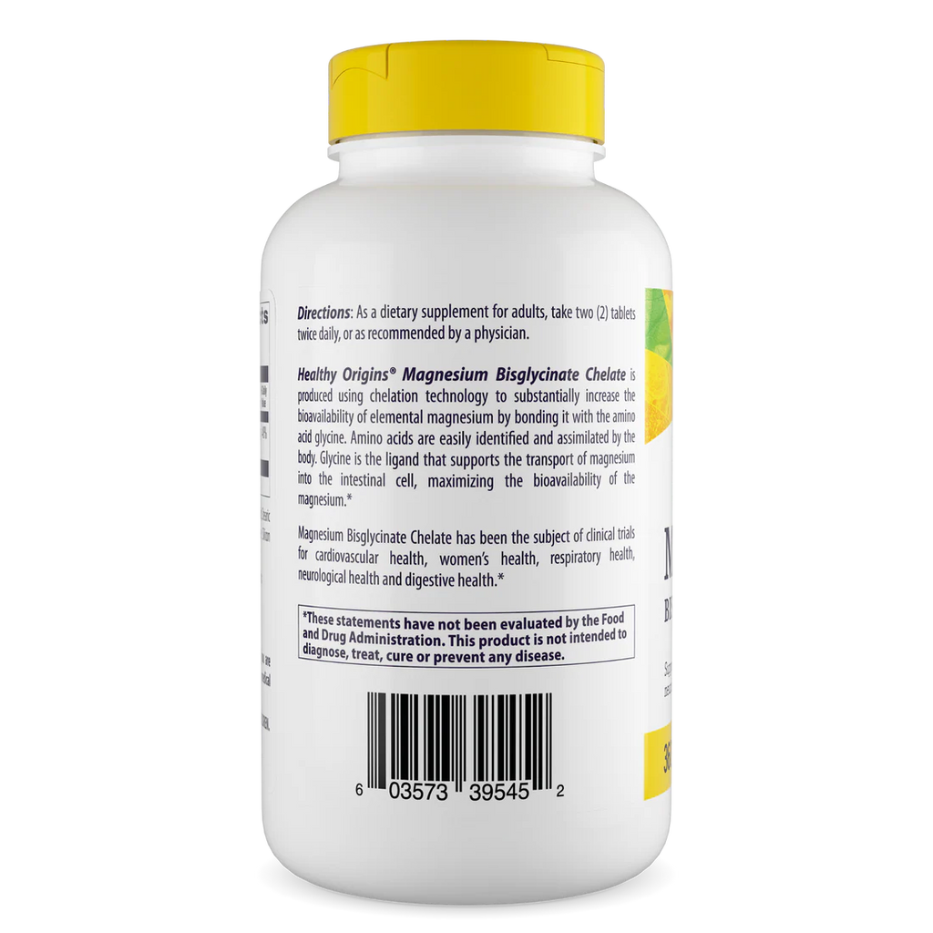 Healthy Origins Magnesium Bisglycinate Chelate | 360 Tablets