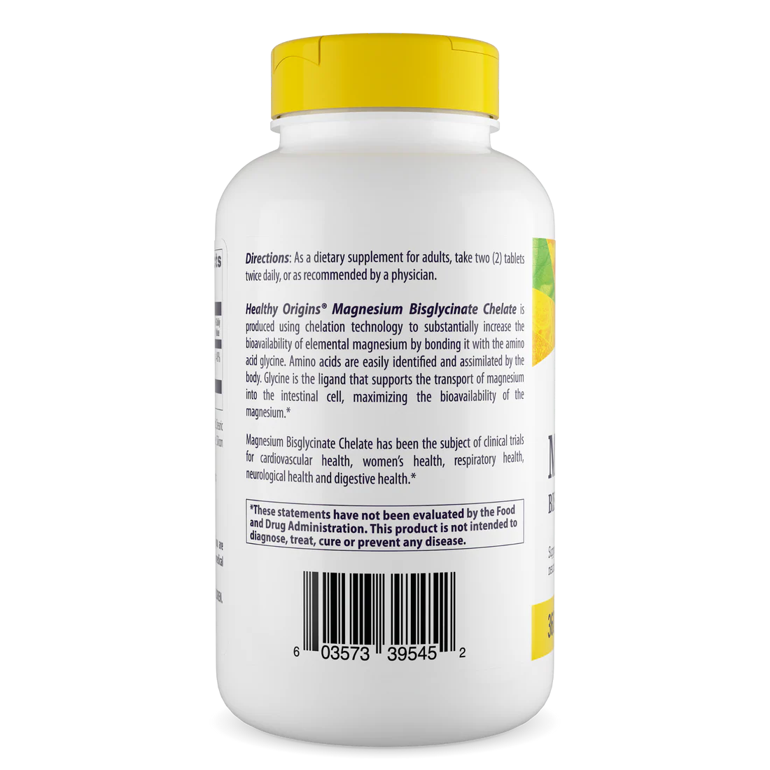 Healthy Origins Magnesium Bisglycinate Chelate | 360 Tablets