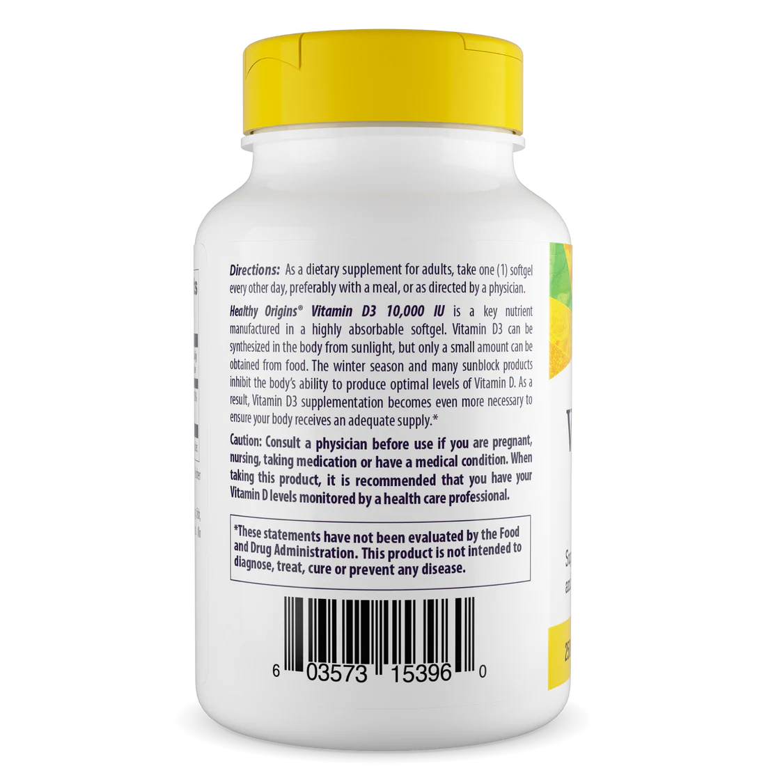 Healthy Origins Vitamin D3 10,000 IU (250 mcg) | 120 Softgels