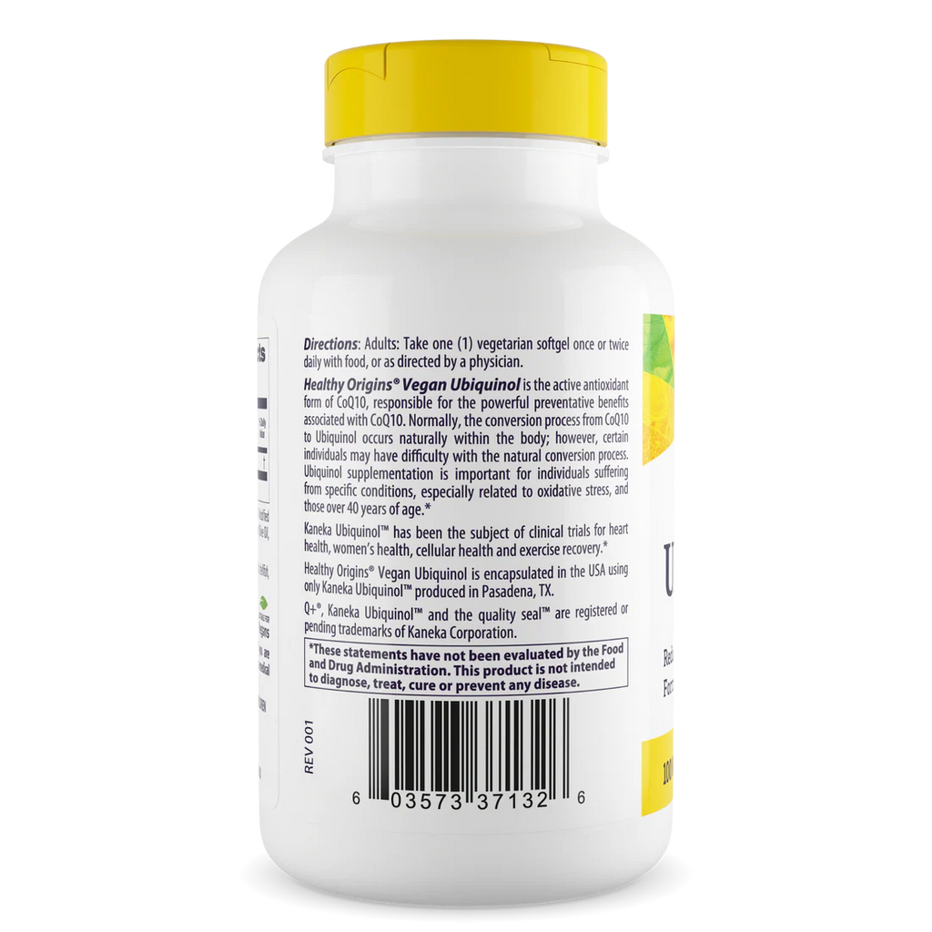 Healthy Origins Vegan Ubiquinol 100 mg | 150 Veggie Gels