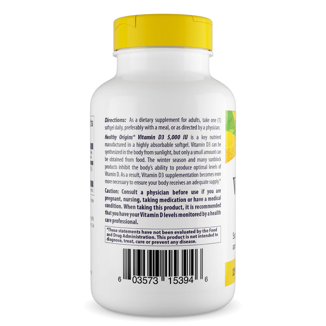 Healthy Origins Vitamin D3 5,000 IU (125 mcg) | 360 Softgels